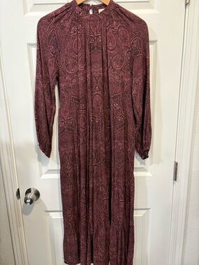 Plum Paisley Maxi Dress